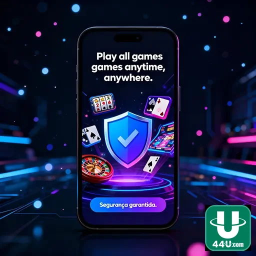 Ilustração de Explore o aplicativo cassino 44u para jogos seguros