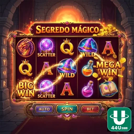 Ilustração de Explore Slots e Serviços VIP com 44u